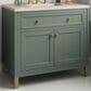 James Martin Vanities Chicago 36" Single Bathroom Vanity in Smokey Celadon with 3 cm Eternal Marfil Quartz Top and Rectangular Sink, , large