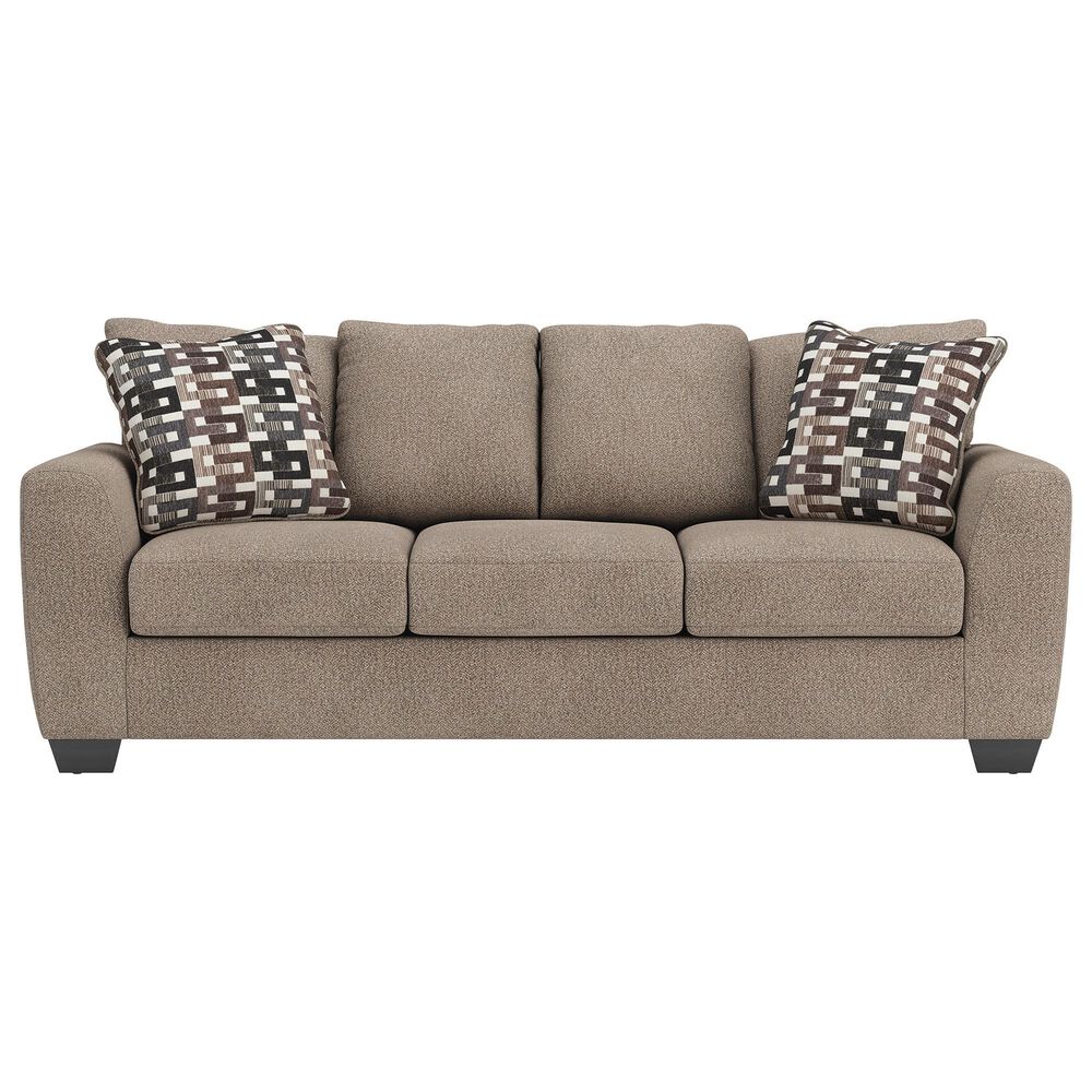 Ashley Triston-Peaks Queen Stationary Sofa Sleeper in Suede, , large
