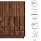 Modway Bulwark 3-Door Wardrobe Closet in Walnut, , large