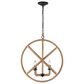 Golden Lighting Marina 4-Light Chandelier in Natural Black, , large