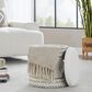 LumiSource Tahoe 18" Pom Pom Storage Ottoman in Beige, , large