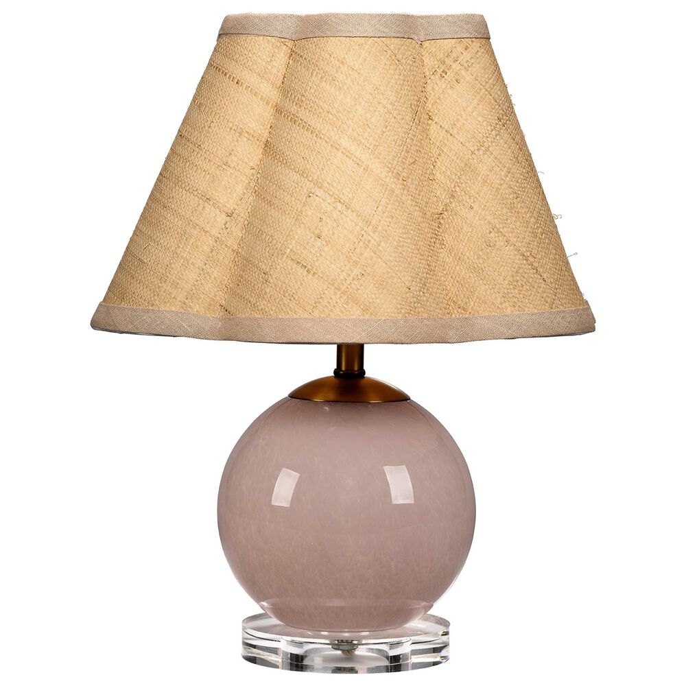 Jamie Young Nola Blown Glass Table Lamp with Raffia Shade in Pink, , large