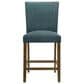 Coaster Paxton Counter Chair with Teal Blue Upholstery in Warm Brown, , large