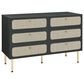 Modway Chaucer 6-Drawer Compact Dresser in Black, , large