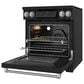 Thor Kitchen Gordon Ramsay 4.8 Cu. Ft. Professional Induction Range with Stainless Steel Handle Kit in Black, , large