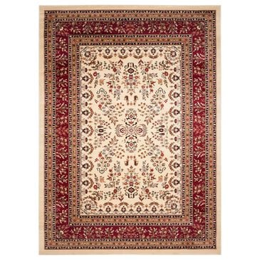 Safavieh Lyndhurst 8" x 11" Ivory and Red Area Rug, , large