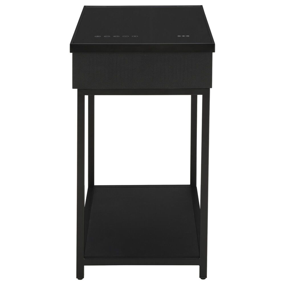 Ashley Gemmet Accent End Table with Speaker in Black, , large