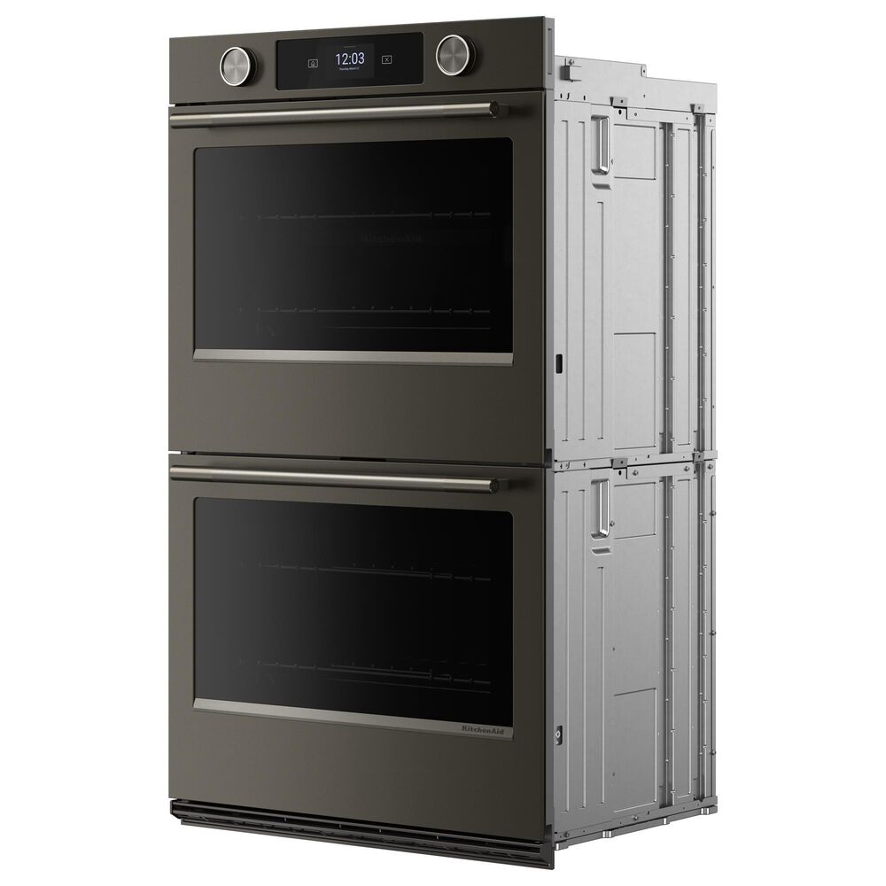 KitchenAid 30&quot; Smart Double Wall Oven with Assisted Cook Cycles in Black Ore, , large