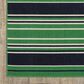 Oriental Weavers Havana Striped Green and Navy 1"10" x 7"3" Indoor/Outdoor Runner, , large