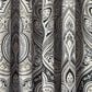 J. Queen New York Messina 84" x 50" Window Panel Pair in Black, Grey and Silver, , large