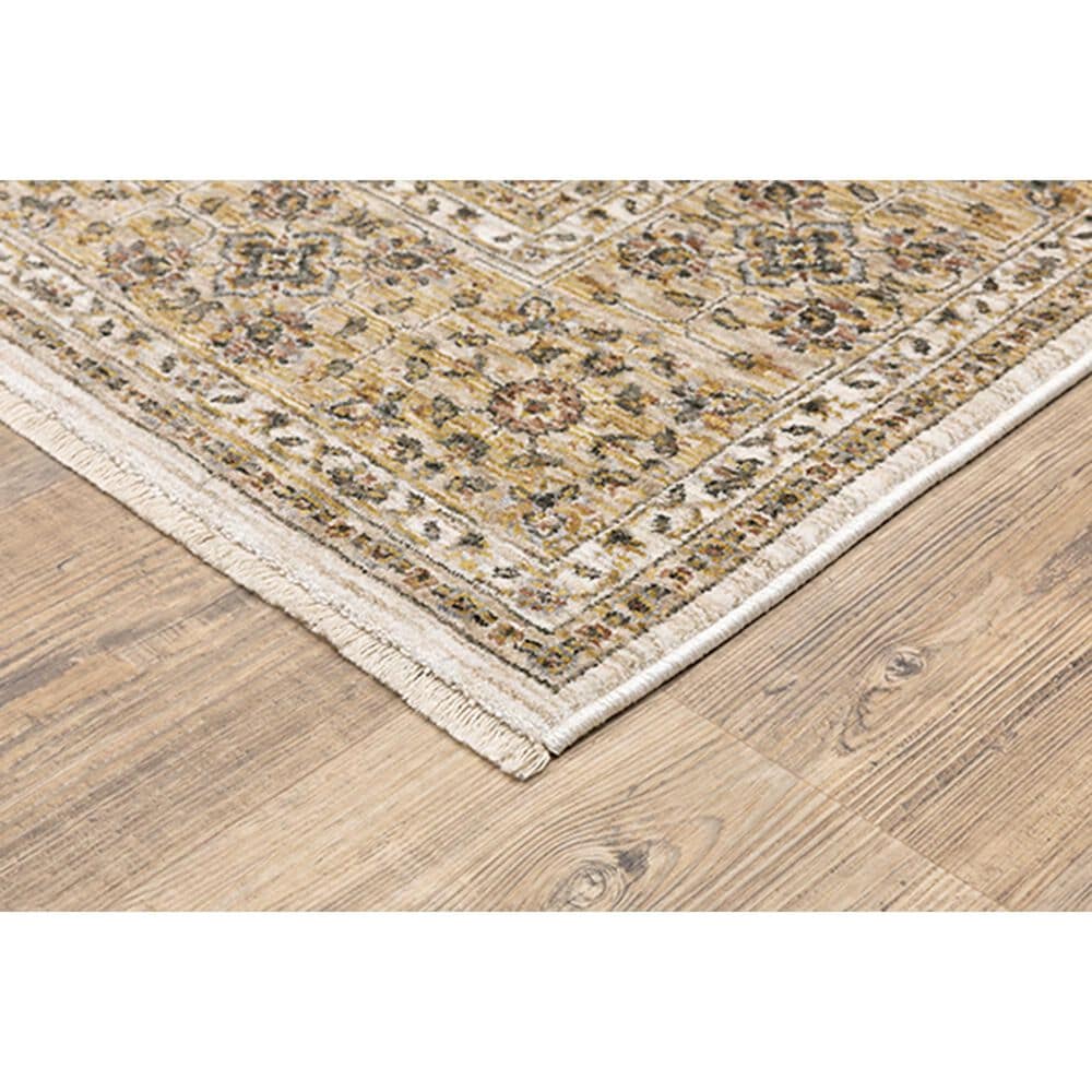 Oriental Weavers Maharaja Domica 1J 3&#39;3&quot; x 5&#39; Ivory and Gold Area Rug, , large