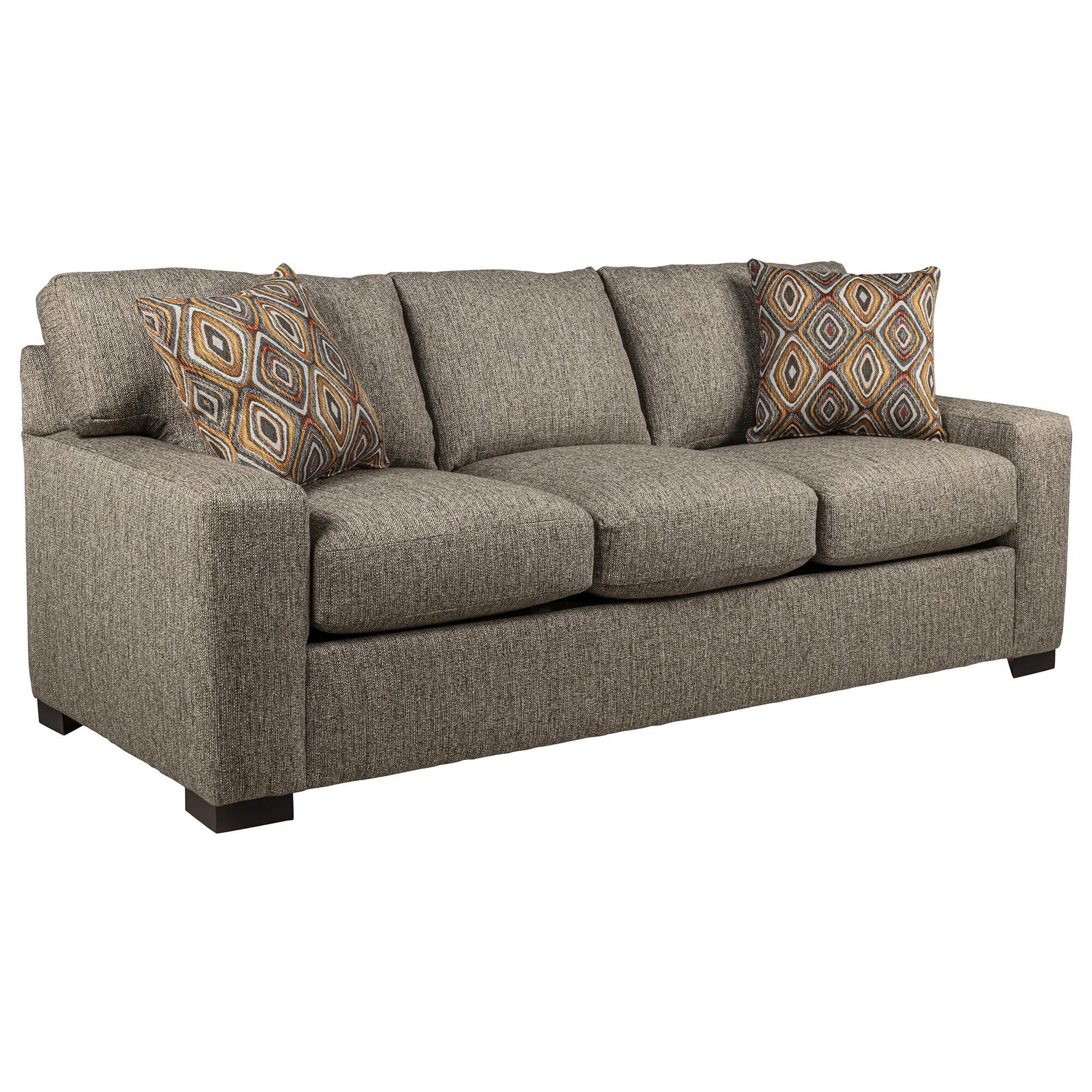 Overnight Sofa Queen Sleeper Sofa in Stone NFM
