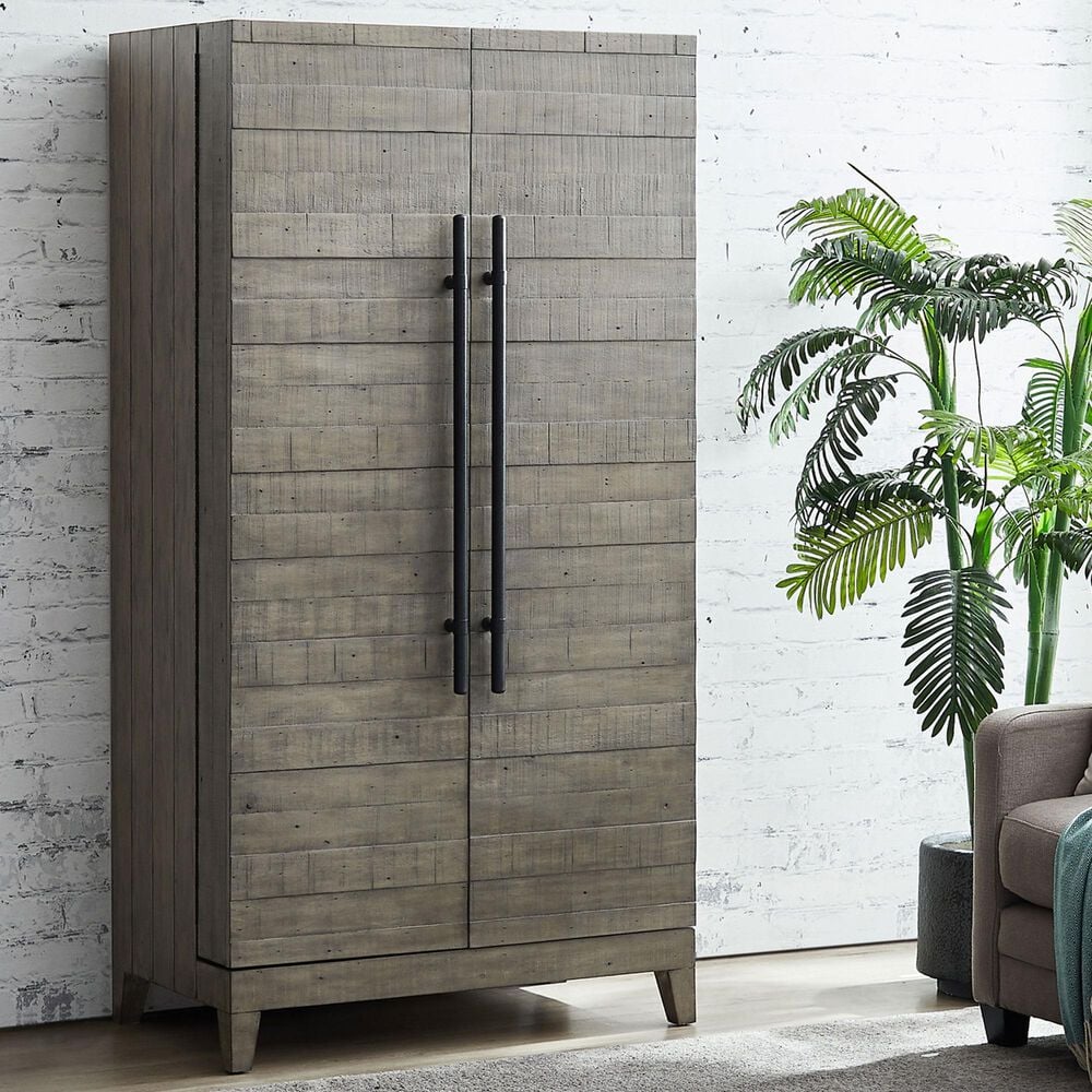 Imperial International Aurora Wine Cabinet in Stone Grey and Black, , large