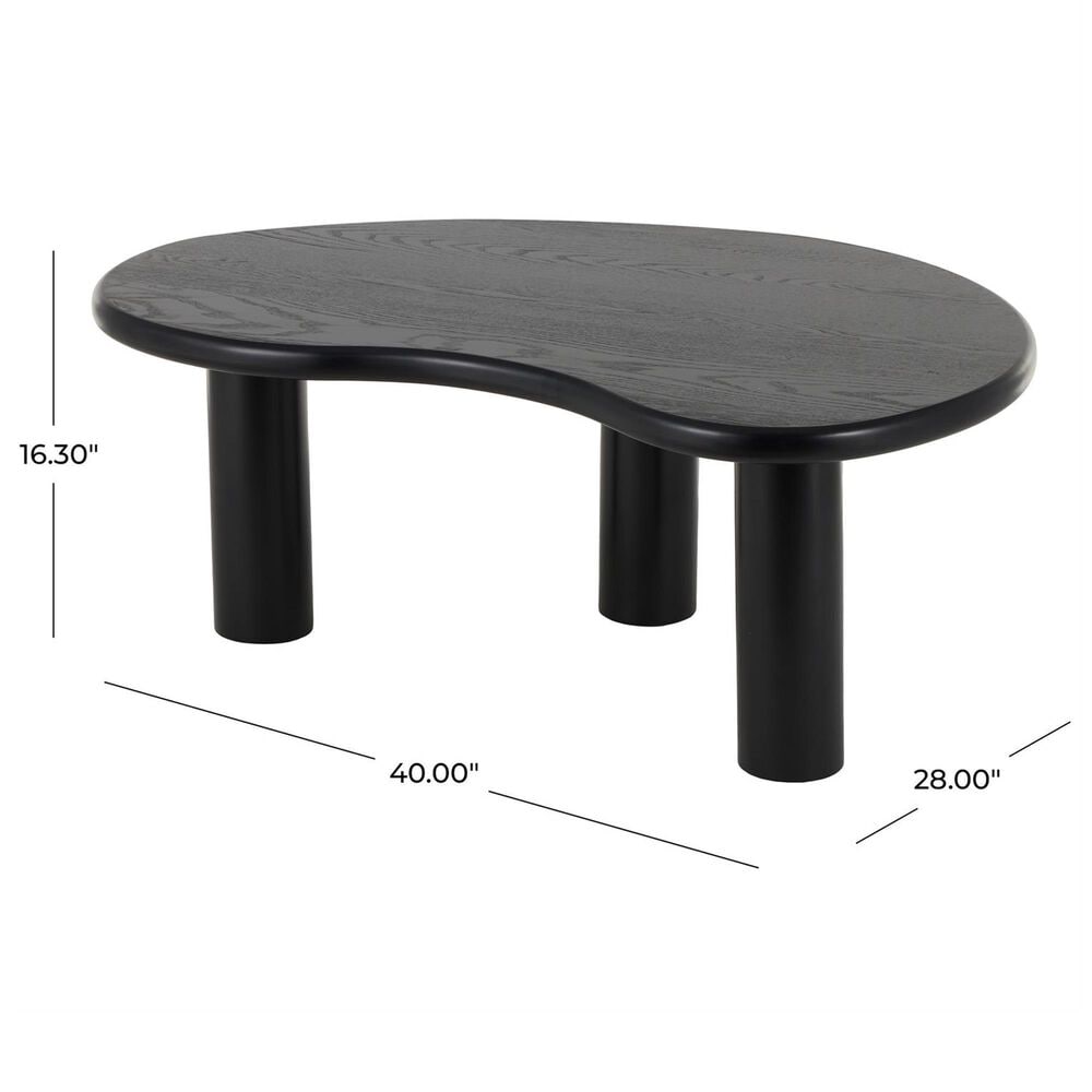 37B Wood Heart Coffee Table in Black, , large
