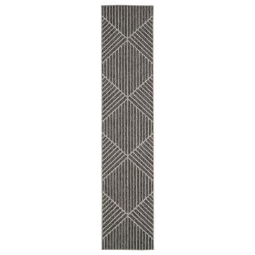 Nourison Cozumel CZM05 2"2" x 10" Dark Grey Indoor/Outdoor Runner, , large