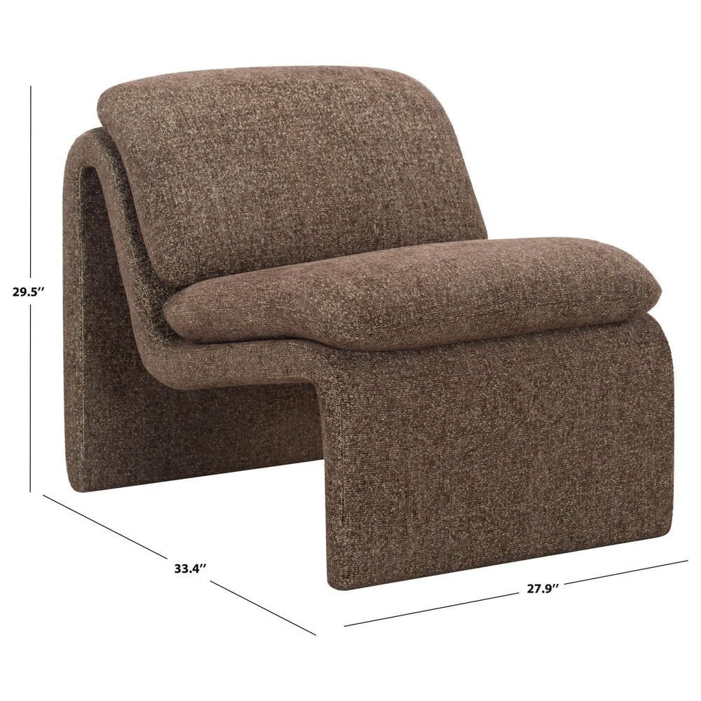 Safavieh Ainslie Accent Chair in Dark Brown, , large