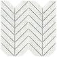 Emser Winter Frost 12" x 12" Chevron Marble Mosaic Sheet, , large