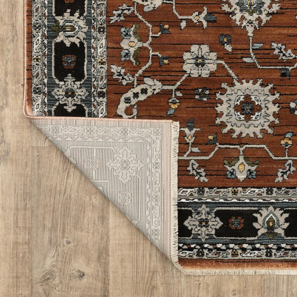 Oriental Weavers Keira Rust and Grey 9&#39;10&quot; x 12&#39;10&quot; Area Rug, , large
