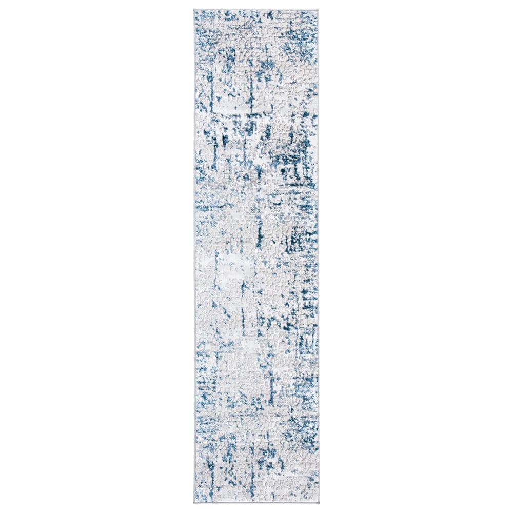 Safavieh Amelia AMA254 2' x 8' Grey and Blue Runner, , large