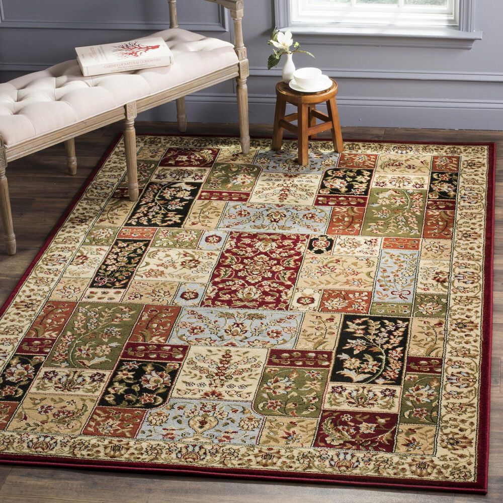 Safavieh Lyndhurst LNH318 5&#39;3&quot; x 7&#39;6&quot; Multicolor and Ivory Area Rug, , large