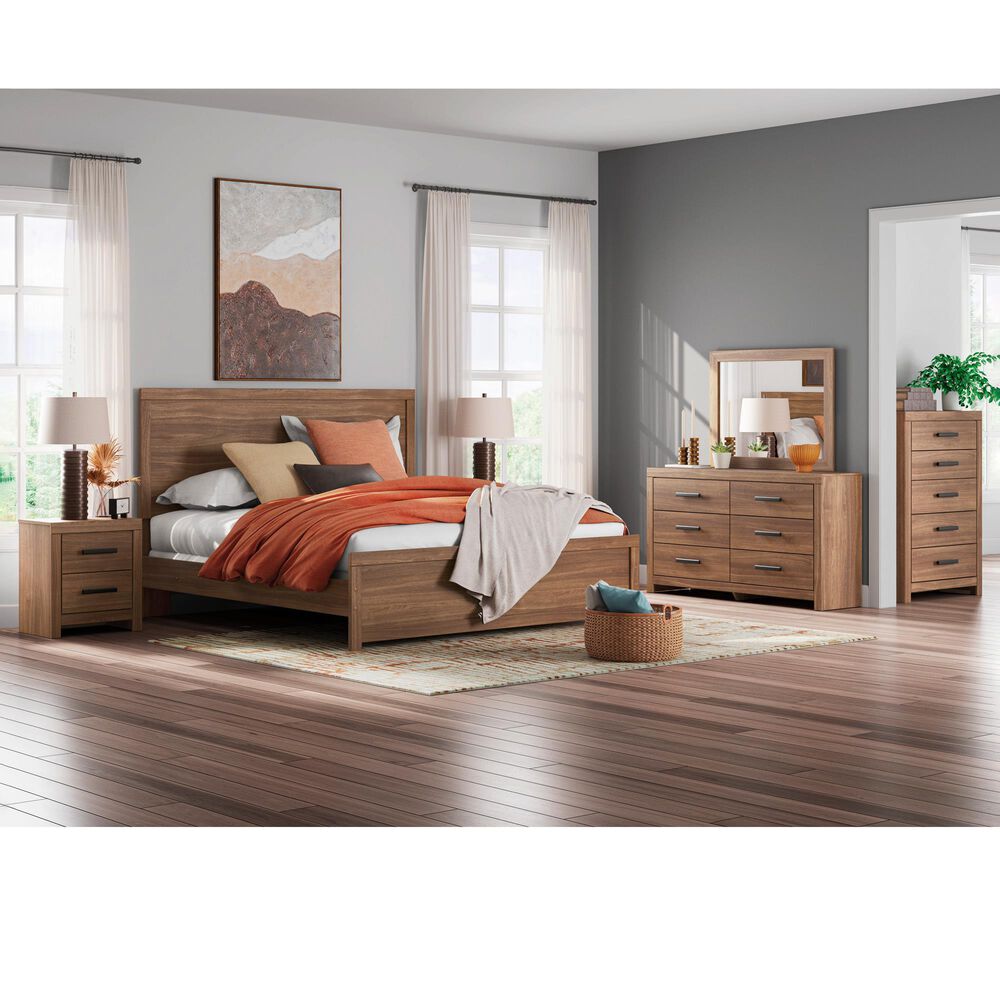 Ashley Broachmyn 5 Piece King Bedroom Set in Warm Auburn, , large
