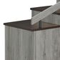 Furniture of America Lewis Shoe Storage Cabinet in Vintage Grey, , large