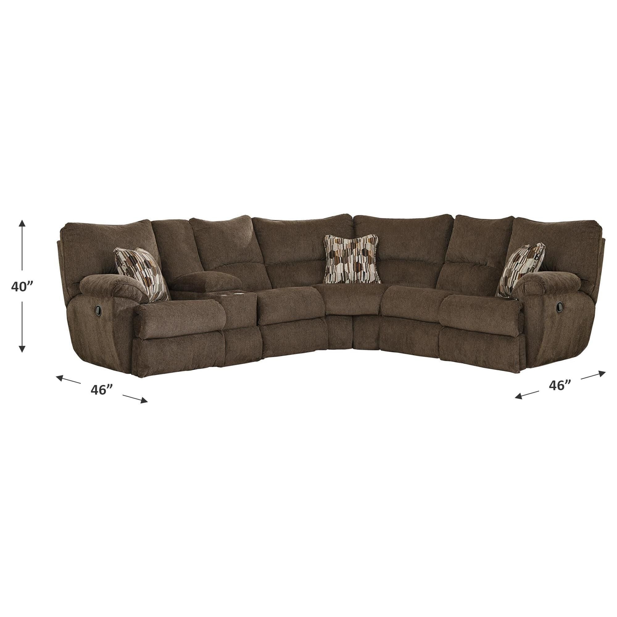 Catnapper Elliott 2-Piece Manual Lay Flat Reclining Sectional - Thumbnail 2