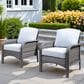 HOMLUX 27" Patio Single Chair in Grey (Set of 2), , large