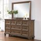 New Heritage Design Mariana 9-Drawer Dresser and Mirror in Vintage Mocha, , large