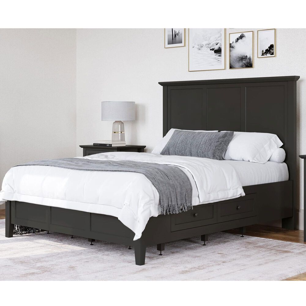 Urban Home Grace Queen Storage Bed in Raven Black, , large