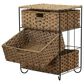 Household Essentials 3-Drawer Wicker Storage Chest in Brown, , large