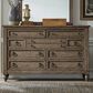 Belle Furnishings Americana Farmhouse 9-Drawer Dresser and Mirror in Dusty Taupe and Black, , large