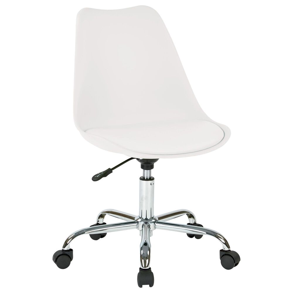 OSP Home Emerson Desk Chair in White, , large