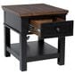 Ashley Wildenauer End Table in Warm Satin Black and Brown, , large