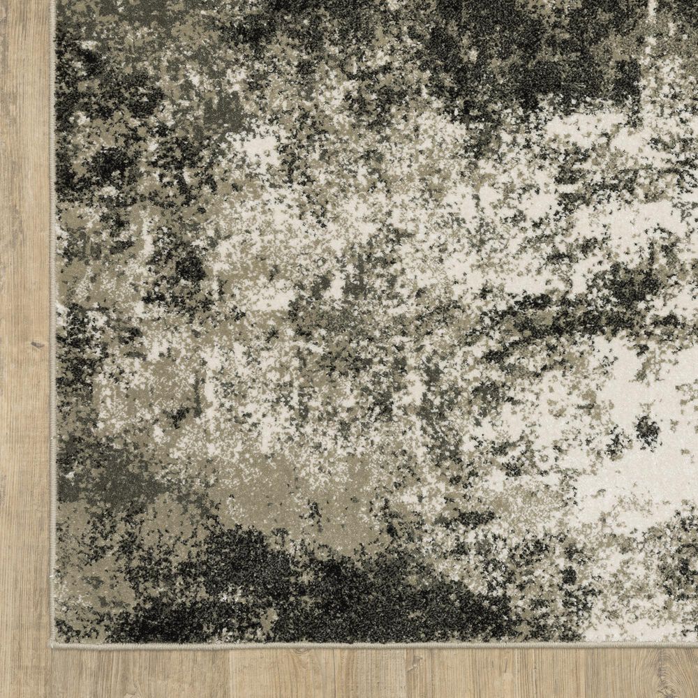 Oriental Weavers Venice Rimini 2&#39;3&quot; x 7&#39;6&quot; Charcoal and Beige Runner, , large