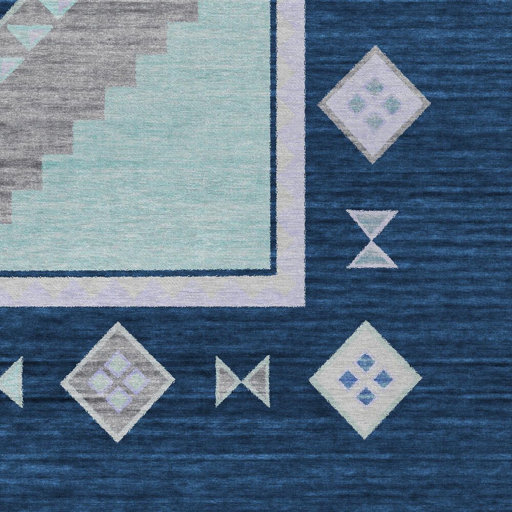 Dalyn Rug Company Phoenix 2&#39;3&quot; x 7&#39;6&quot; Denim Indoor/Outdoor Runner, , large