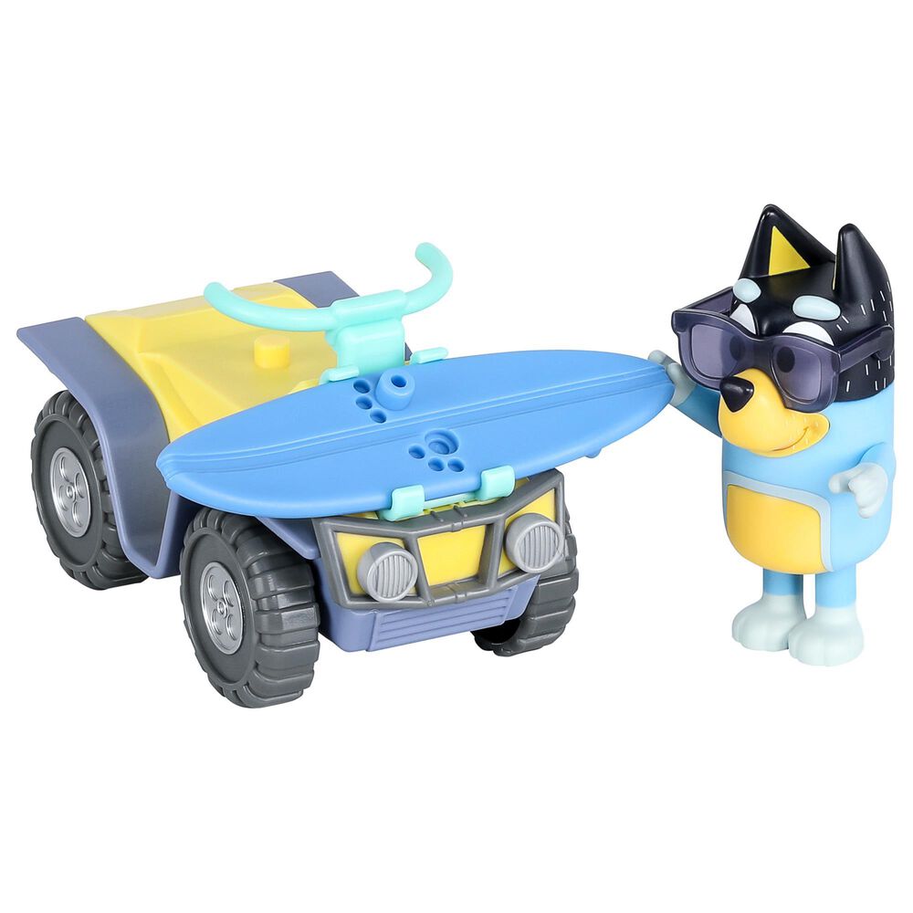 Bluey Beach Quad with Bandit Action Figures, , large