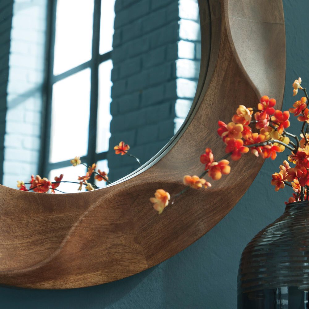 Ashley Aajon Accent Mirror in Brown, , large