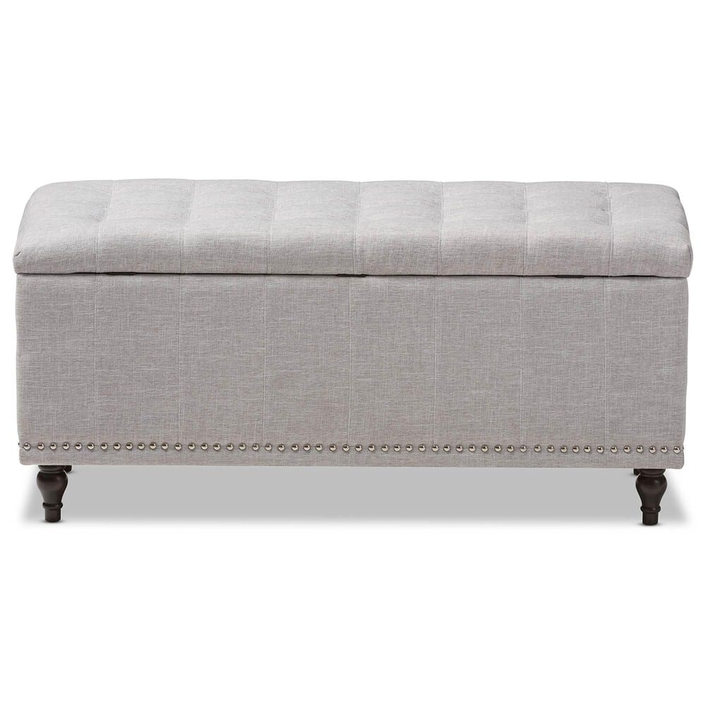 Baxton Studio Kaylee Storage Ottoman Bench in Grayish Beige, , large