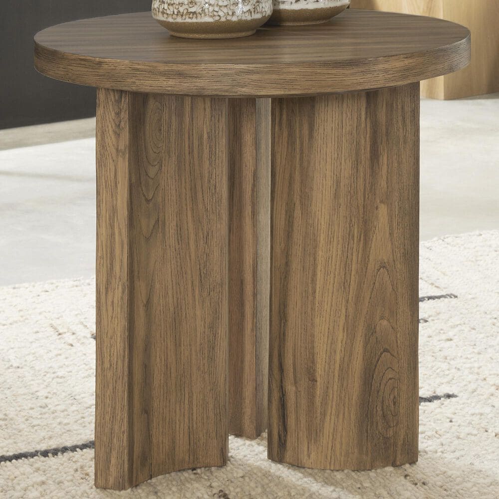Ashley Austanny End Table in Warm Brown, , large