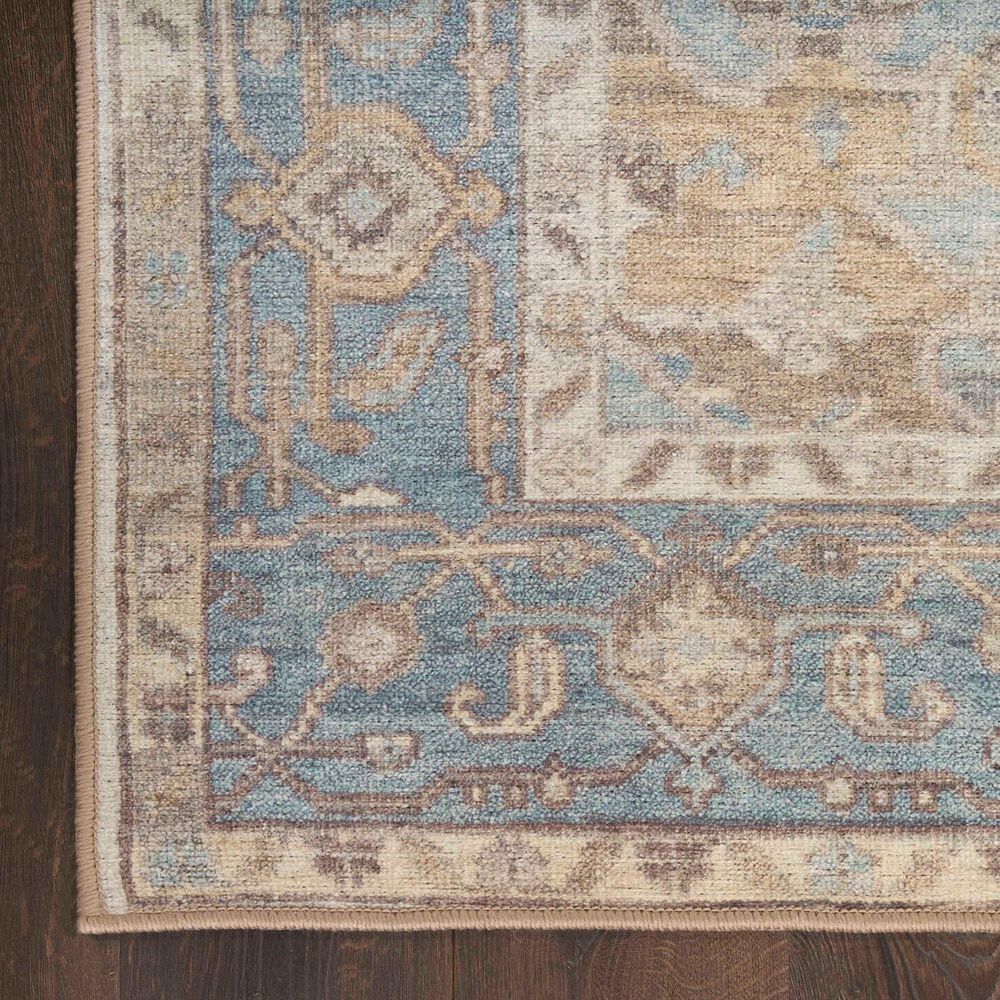 Nourison Vintage Washables Blue and Green 4' x 6' Area Rug, , large