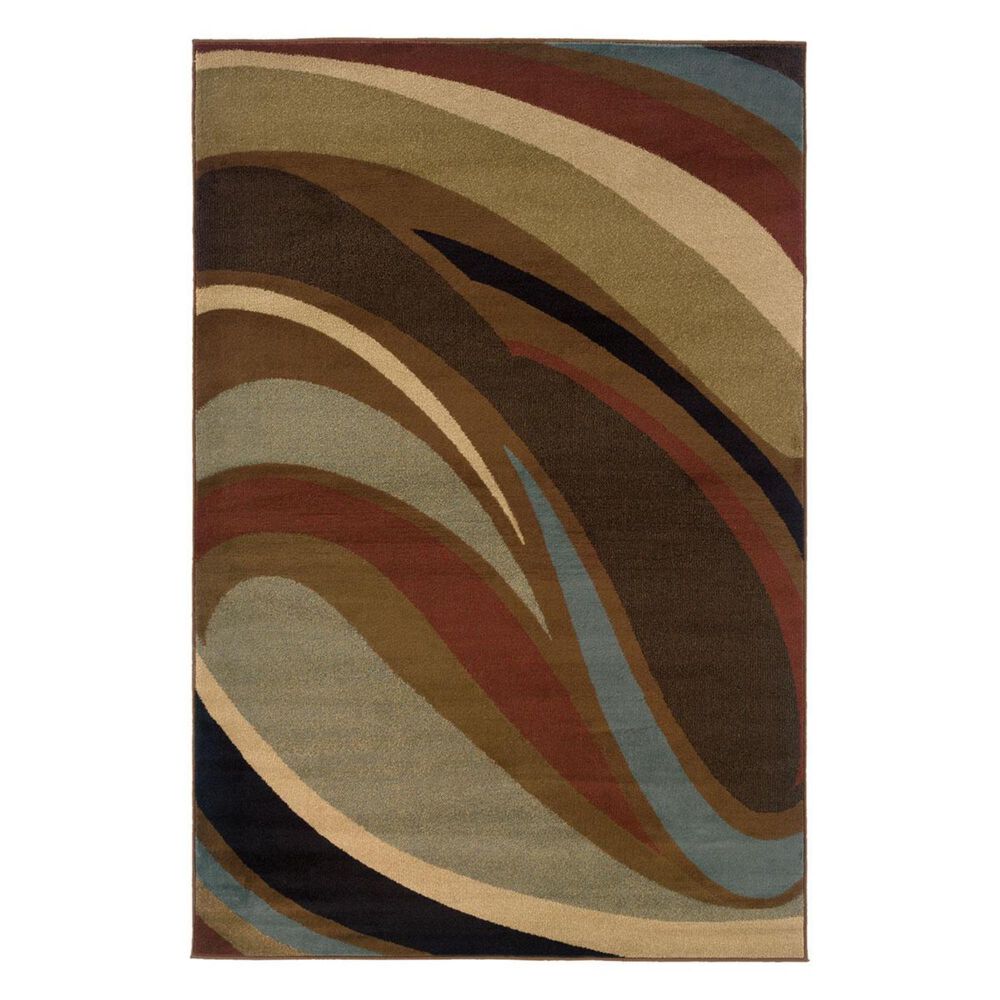 Oriental Weavers Hudson 2666F 3"10" x 5"5" Brown Area Rug, , large