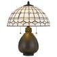Cal Lighting Tiffany Table Lamp with White and Clear Shade in Dark Bronze, , large