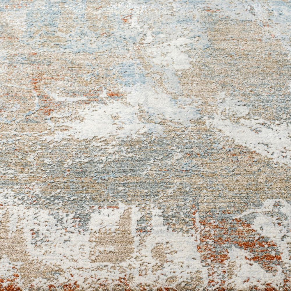 Surya Brunswick Taupe, Gray, Cream, Blue, Light Slate and Seafoam 2&#39;7&quot; x 3&#39;11&quot; Area Rug, , large