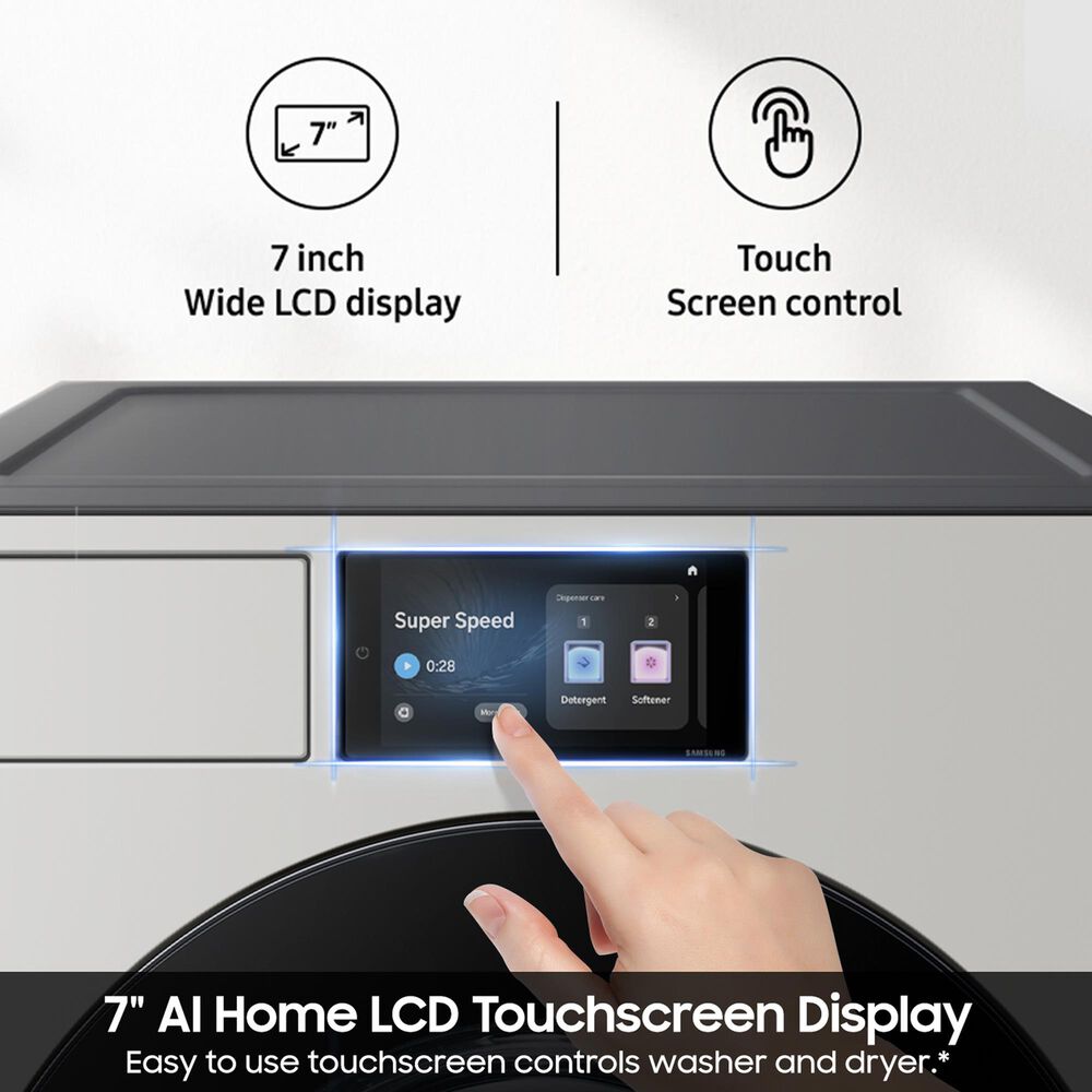 Samsung Bespoke 5.3 Cu. Ft. Front Load Washer in Dark Steel, , large
