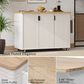 HOMLUX 51" Kitchen Island with Drop Leaf in White Ash, , large