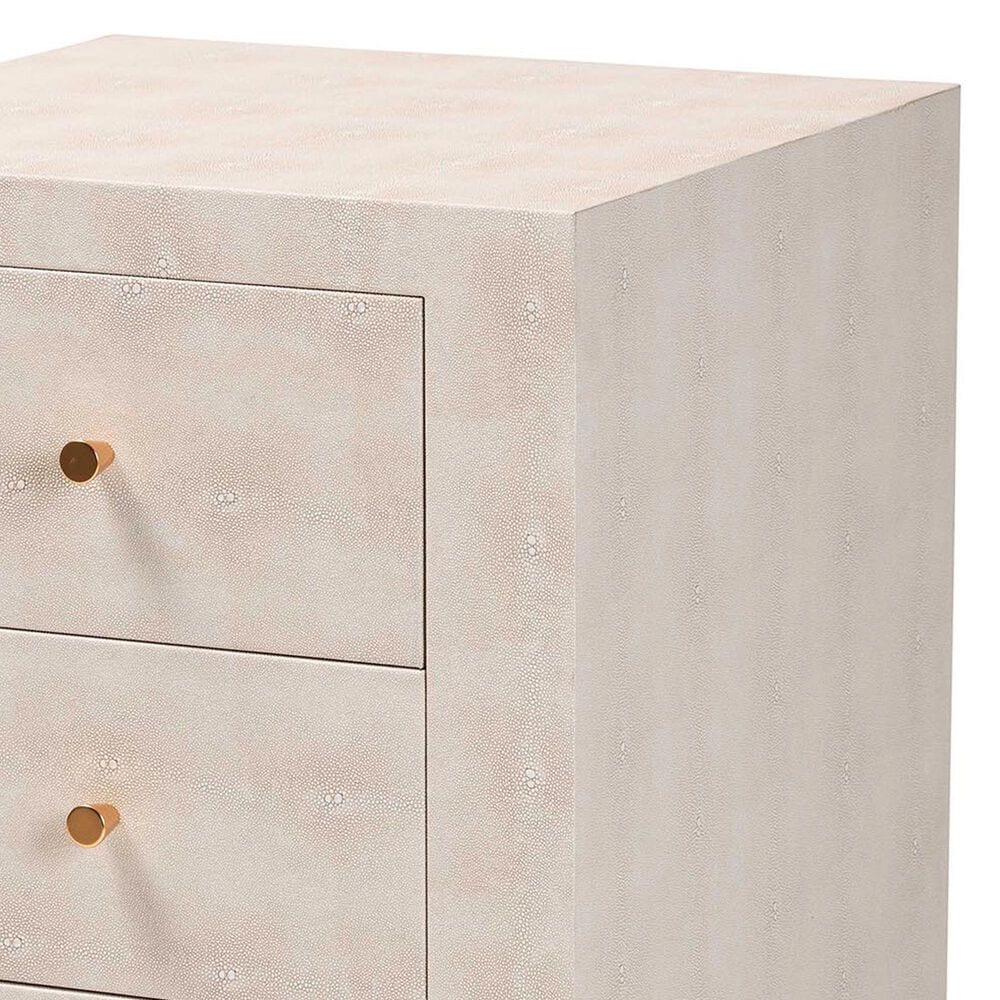 Baxton Studio Leyna 3-Drawer End Table in Beige, , large