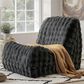 HOMLUX Togo Sofa Bean Bag Chair in Dark Grey, , large
