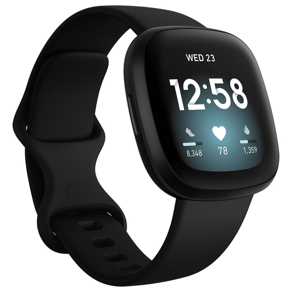 Fitbit Versa 3 Fitness Smartwatch in Black, , large