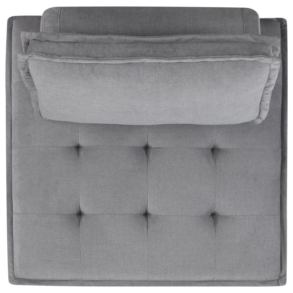 Elements International Paxton 4-Piece Armless Modular Sectional in Charcoal, , large